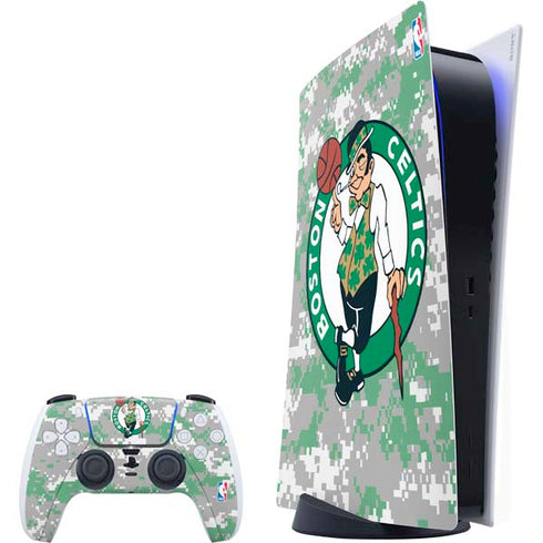 NBA Boston Celtics Digi Camo PlayStation PS5 Skins
